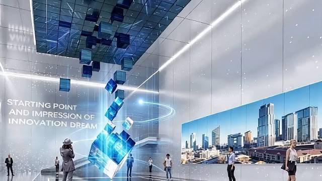 前沿科技成果展示馆，光影交互重塑科技叙事空间！