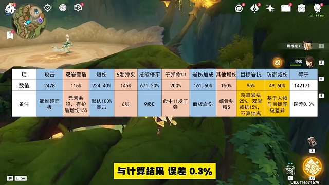 娜维娅核爆计算，0命轻松打出50万！#原神枫丹 #娜维娅 #原神