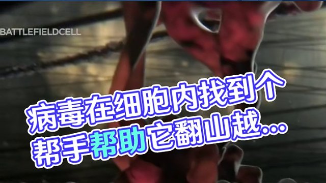 病毒在细胞内找到个帮手，帮助它翻山越岭，走向“胜利”的远方。