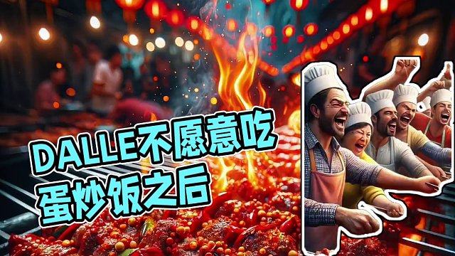 DALL.E不愿意吃蛋炒饭之后，我的专属AI机器人拒绝了我的羊肉串#烧烤美食 #一起吃烧烤 #202