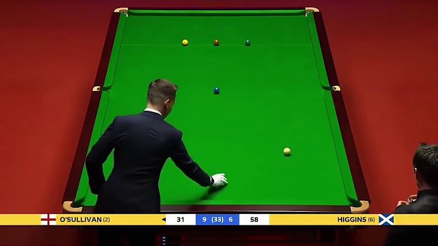 惊天大逆转！奥沙利文58-58极限抢黑，虐希金斯预定4160000金 #斯诺克 #台球比赛 #奥沙利