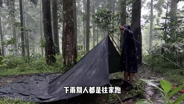 谁能拒绝在睡前看上一集超解压的沉浸式 #雨天露营  呢？#识货种草官